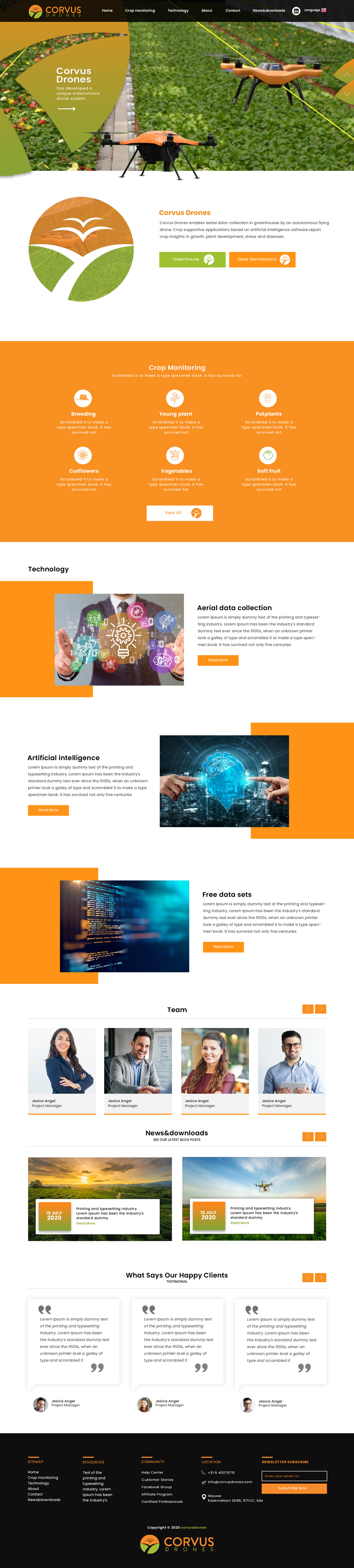 Web Design by sai.designer87 for Corvus Drones BV | Design #24974089