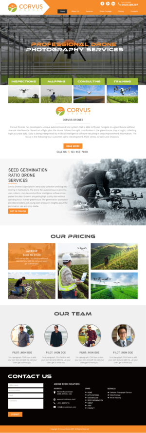Web Design by Xclusive Designer for Corvus Drones BV | Design #24995424
