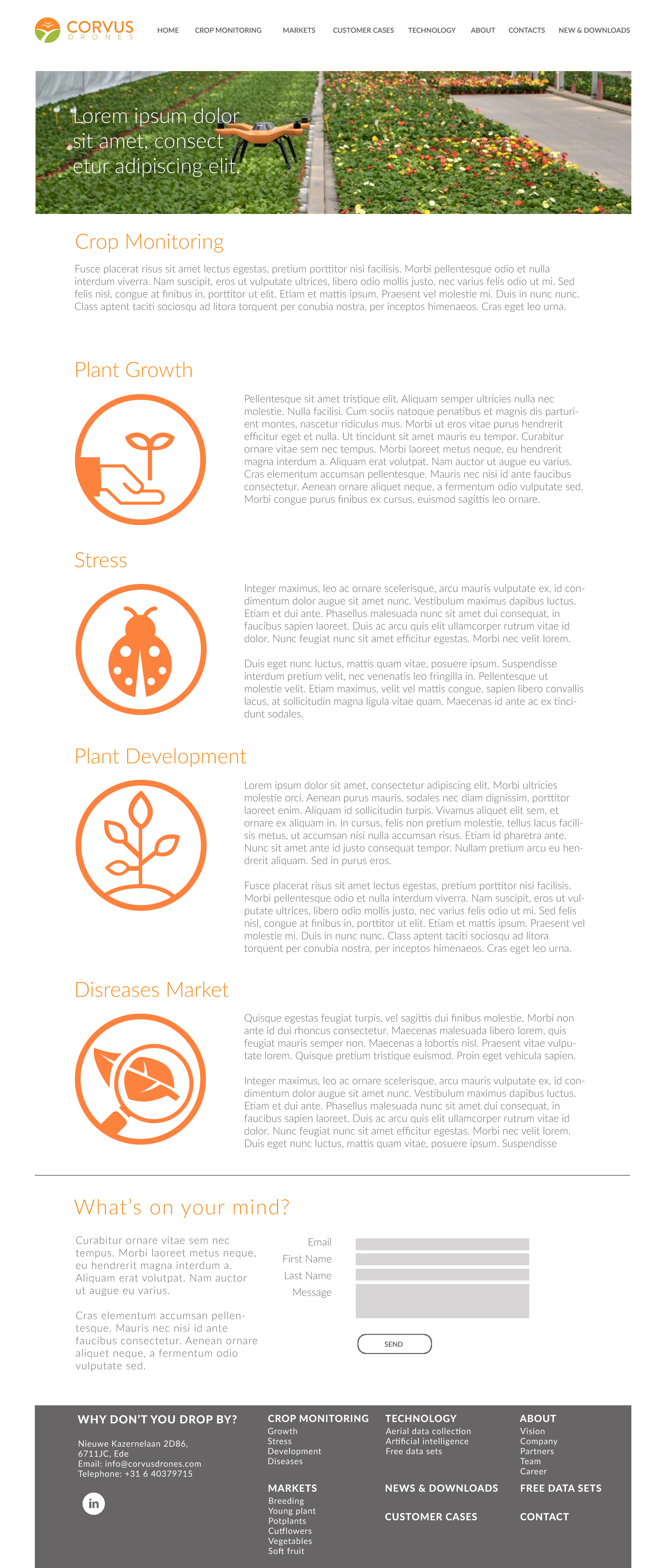 Web Design by Javelin Studio for Corvus Drones BV | Design #25145404