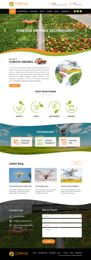 Web Design by Creative Slices for Corvus Drones BV | Design #24989955