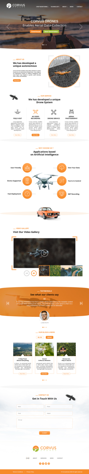 Web Design by Creative Slices for Corvus Drones BV | Design: #25018220