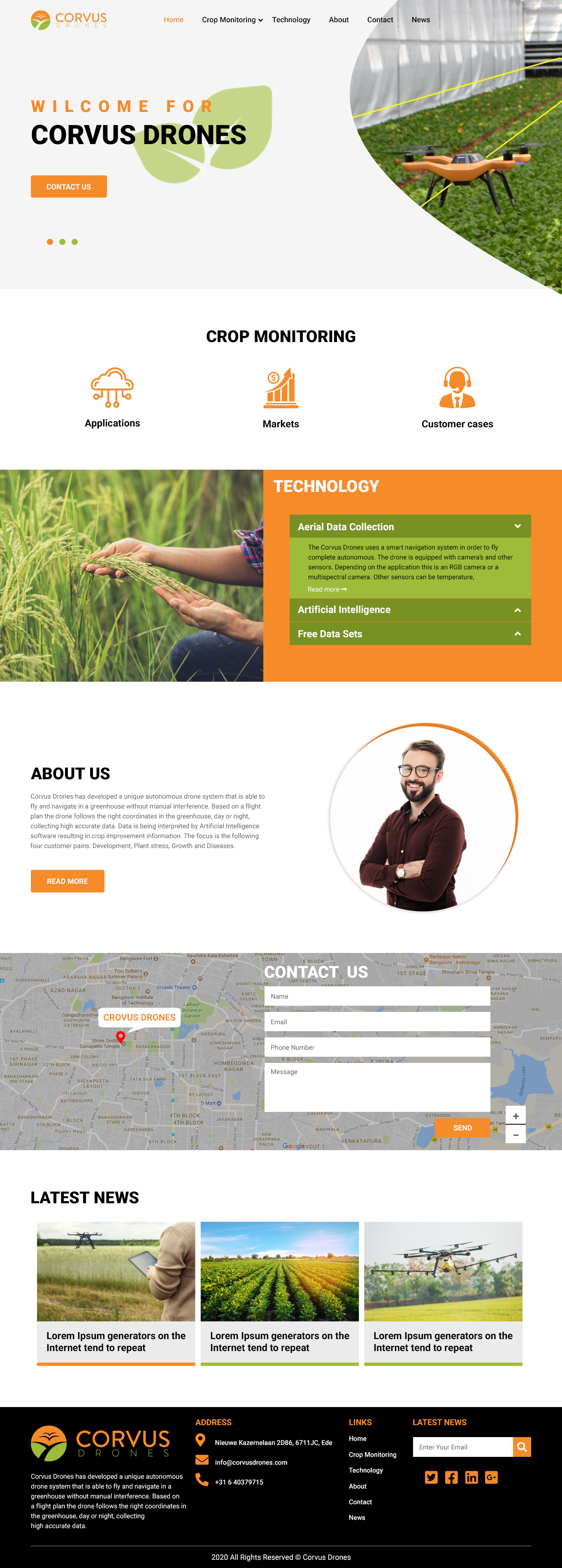 Web Design by Creative Slices for Corvus Drones BV | Design #25018246