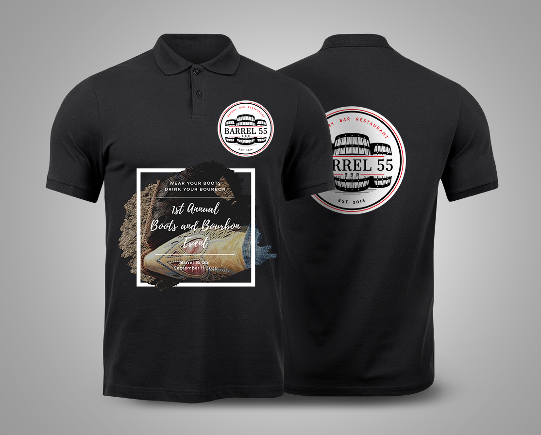 T-shirt Design by Sheetal Dave for Barrel 55 bbr | Design #25009752