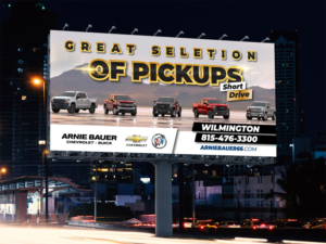 Arnie Bauer Billboard - New Chevrolet Buick Dealership | Design de Panneau par Sarina.dsg