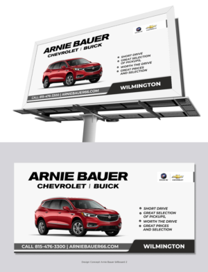 Arnie Bauer Billboard - New Chevrolet Buick Dealership | Design de Panneau par D Creative