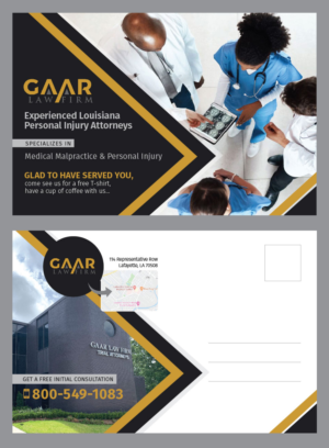 Louisiana personal injury attorney needs a postcard design | Postkarten-Design von apolgv