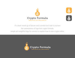 Crypto Formula - Earn Crypto like a Mad Scientist | Logo Design by nandkumar