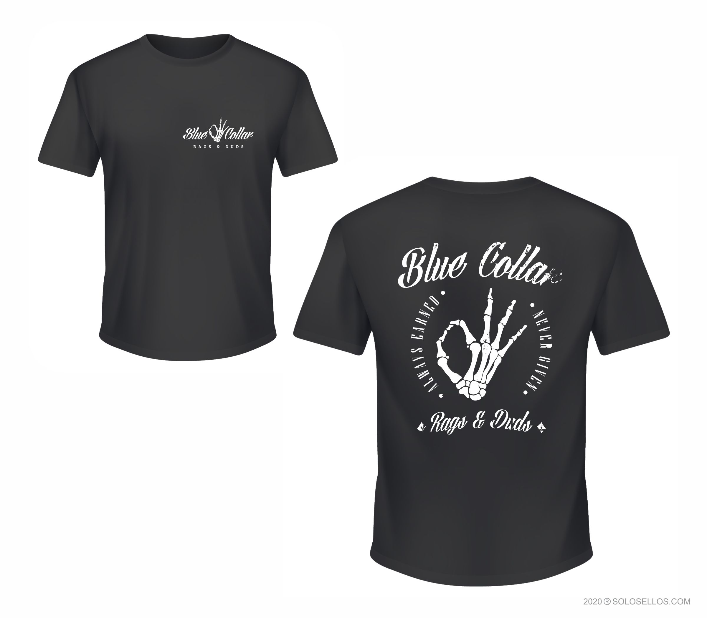 T-shirt Design by yayina for Blue Collar Rags & Duds  | Design #24992256