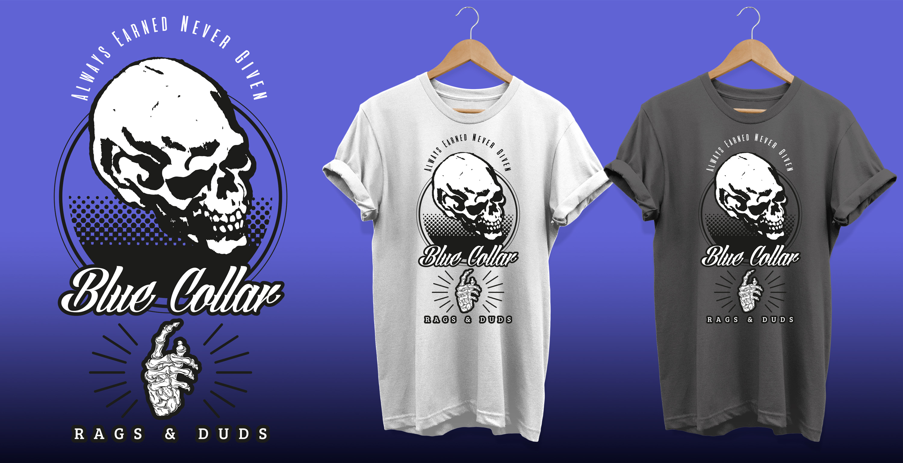 T-Shirt-Design von Al Pech für Blue Collar Rags & Duds  | Design #24995530
