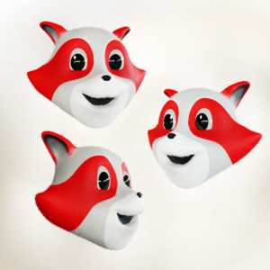 2D Racoon Mascot to 3D Mascot Design with Apron, Body and Tail | Grafik-Design von hover