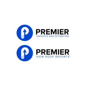 Premier Takeoffs and Estimating    2nd logo.    Premier View Roof Reports | Logo Design by Blvck