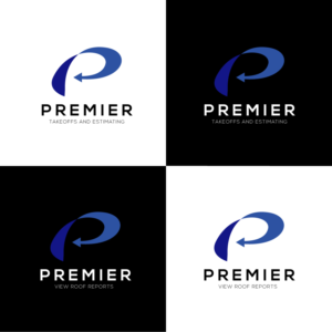 Premier Takeoffs and Estimating    2nd logo.    Premier View Roof Reports | Logo Design by Rii