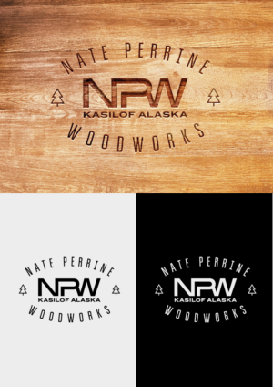 Nate Perrine Woodworks Kasilof Alaska | Logo Design by grrssn