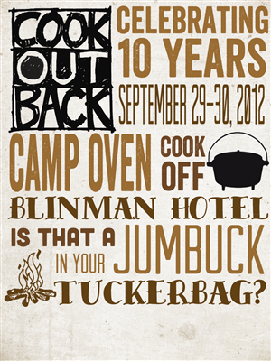 Outdoor cooking competition needs 10yr celebration poster