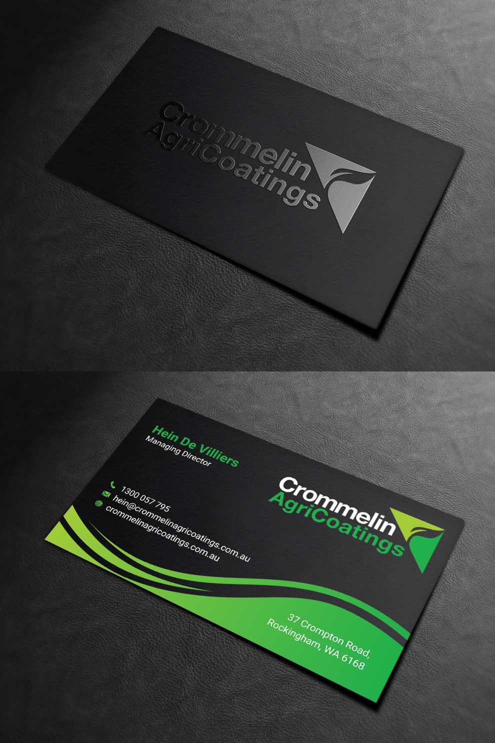 Business Card Design by INDIAN_Ashok for Crommelin AgriCoatings | Design #24996378