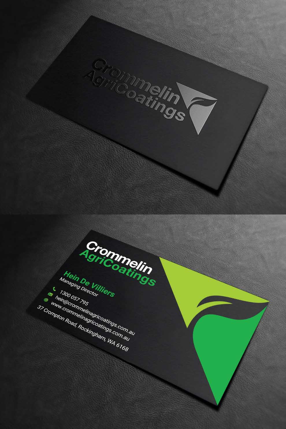 Business Card Design by INDIAN_Ashok for Crommelin AgriCoatings | Design #24996379