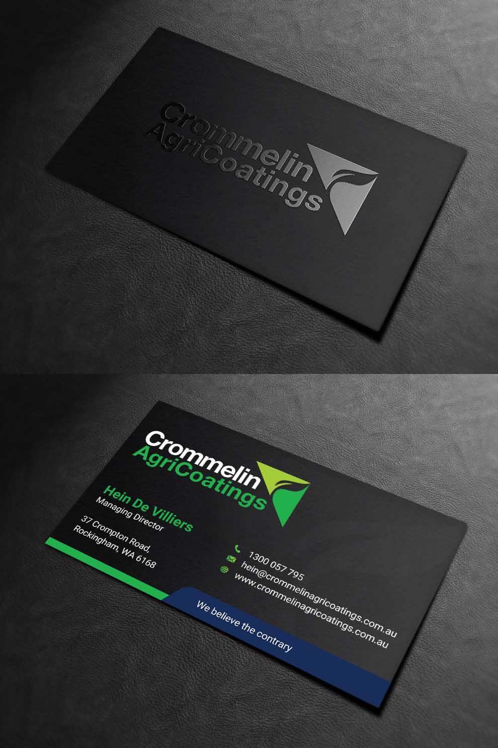 Business Card Design by INDIAN_Ashok for Crommelin AgriCoatings | Design #24996381