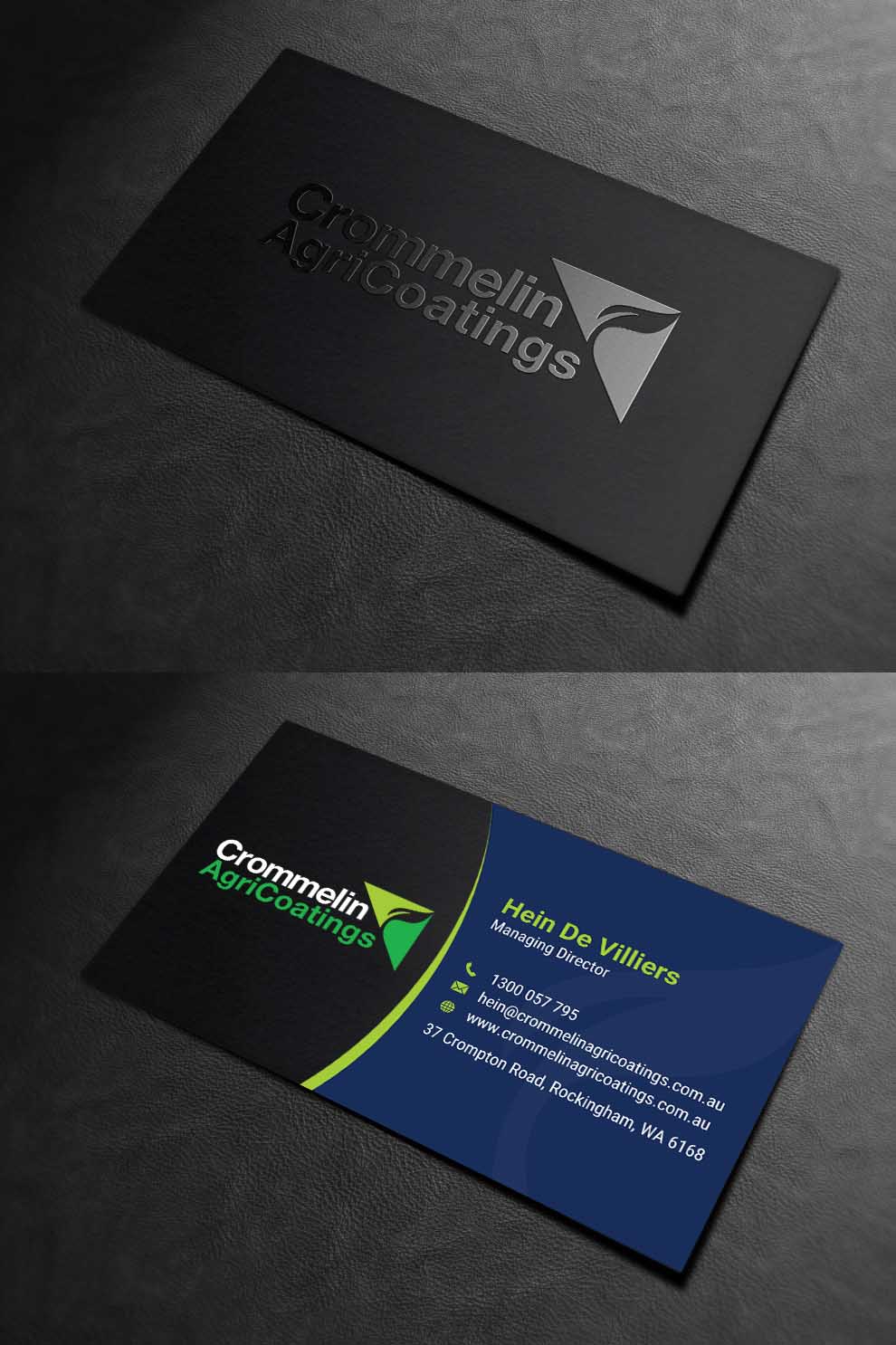 Business Card Design by INDIAN_Ashok for Crommelin AgriCoatings | Design #24996383