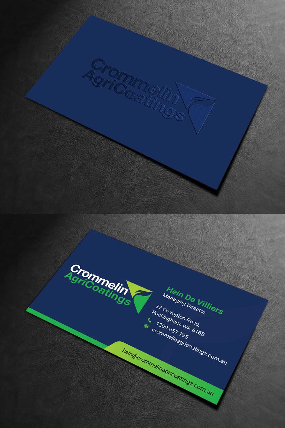 Business Card Design by INDIAN_Ashok for Crommelin AgriCoatings | Design #24996386