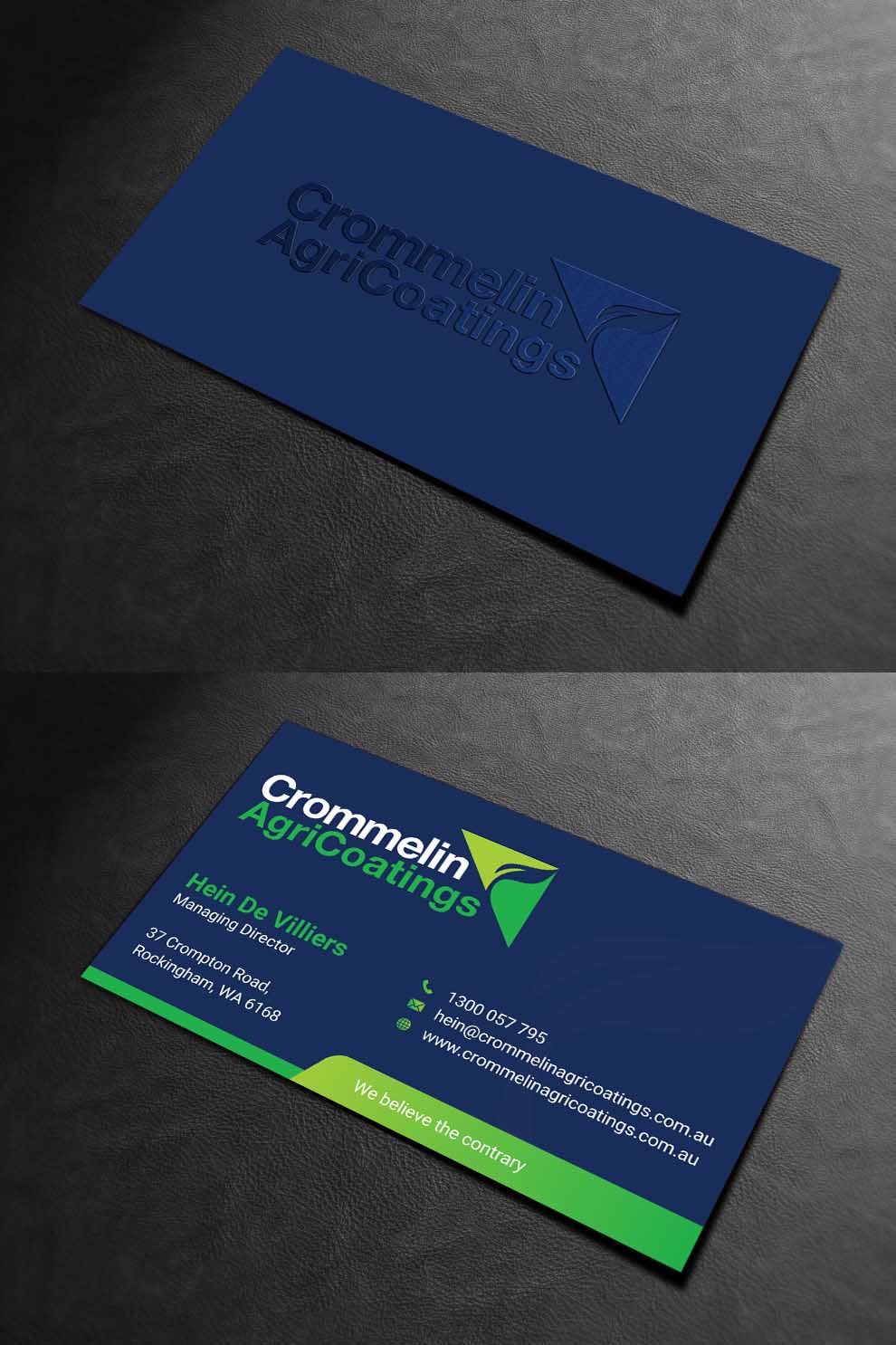 Business Card Design by INDIAN_Ashok for Crommelin AgriCoatings | Design #24996388