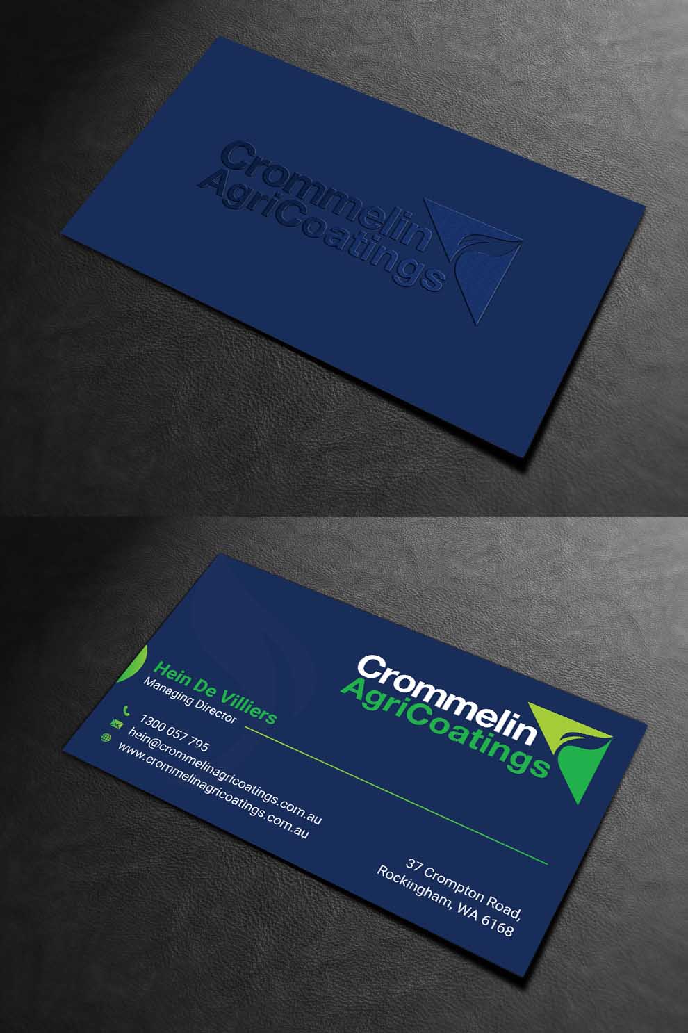 Business Card Design by INDIAN_Ashok for Crommelin AgriCoatings | Design #24996391