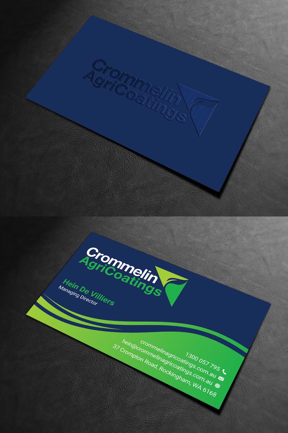 Business Card Design by INDIAN_Ashok for Crommelin AgriCoatings | Design #24996393