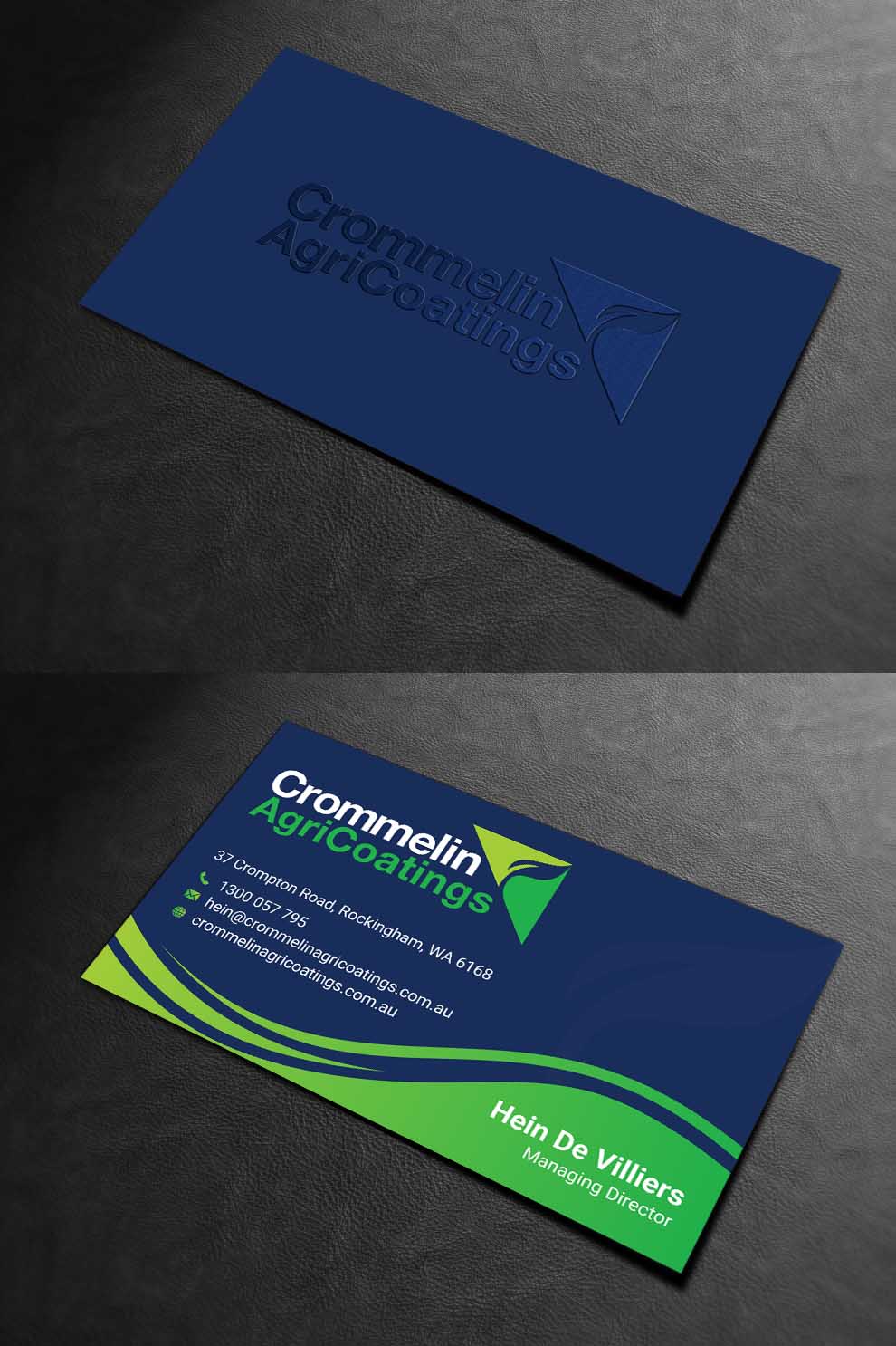 Business Card Design by INDIAN_Ashok for Crommelin AgriCoatings | Design #24996395