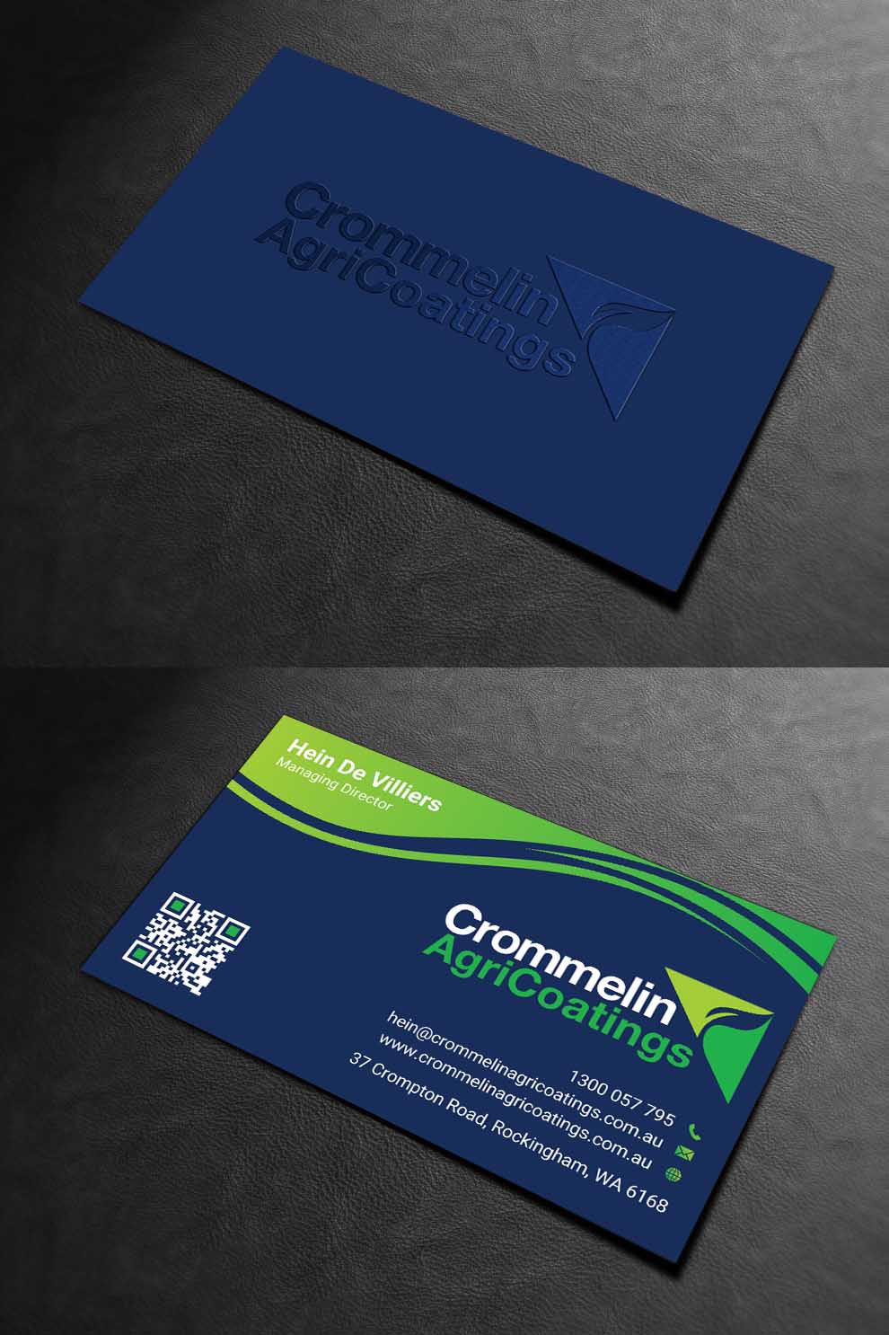 Business Card Design by INDIAN_Ashok for Crommelin AgriCoatings | Design #24996396