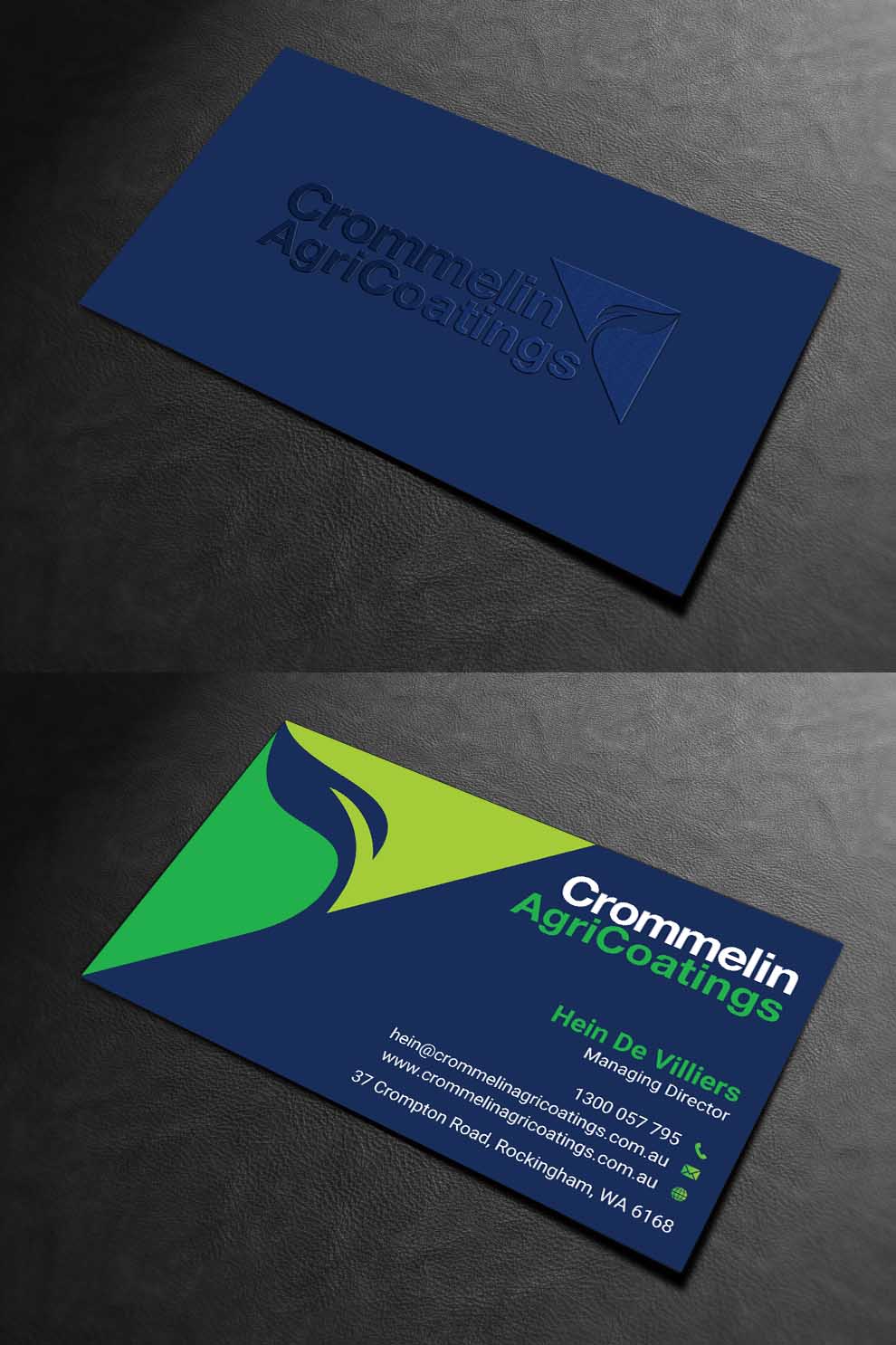 Business Card Design by INDIAN_Ashok for Crommelin AgriCoatings | Design #24996397