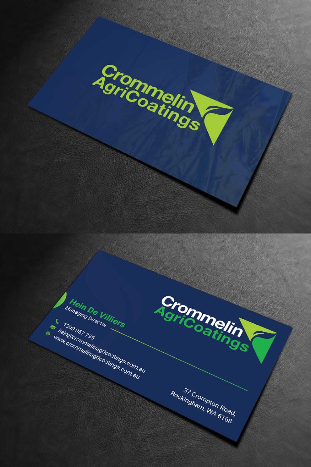 Business Card Design by INDIAN_Ashok for Crommelin AgriCoatings | Design #24996408