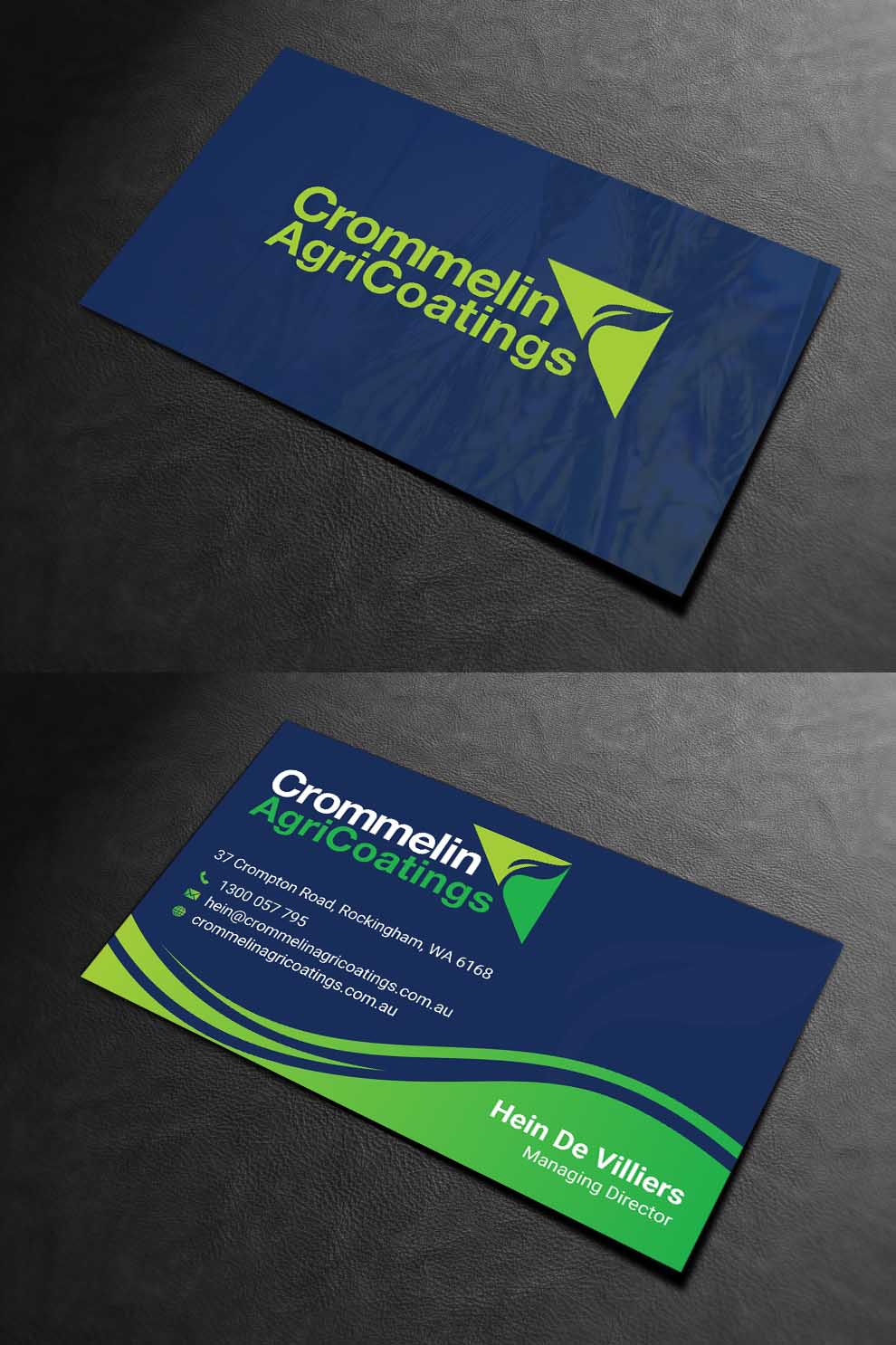Business Card Design by INDIAN_Ashok for Crommelin AgriCoatings | Design #24996409