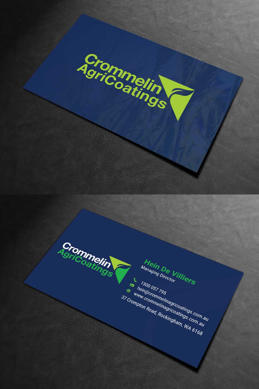 Business Card Design by INDIAN_Ashok for Crommelin AgriCoatings | Design #24996413