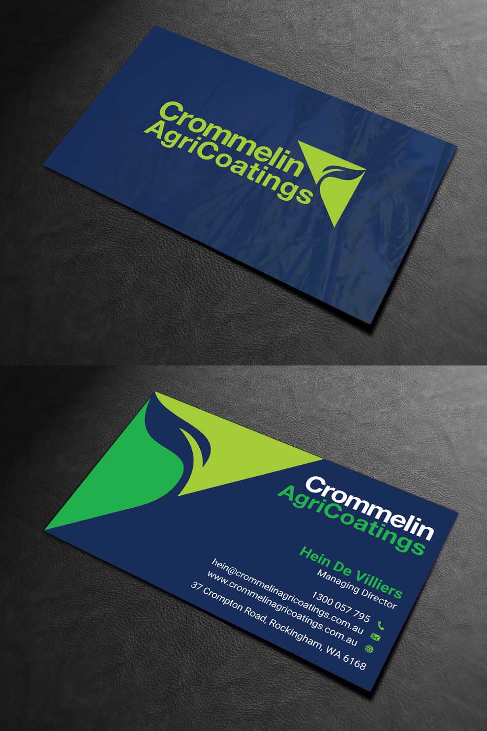 Business Card Design by INDIAN_Ashok for Crommelin AgriCoatings | Design #24996415