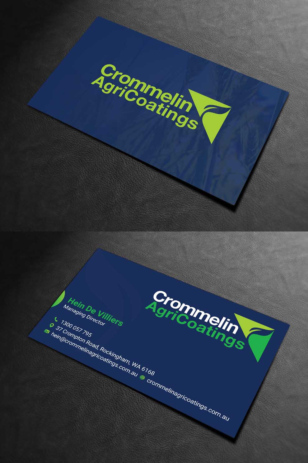 Business Card Design by INDIAN_Ashok for Crommelin AgriCoatings | Design #24996416