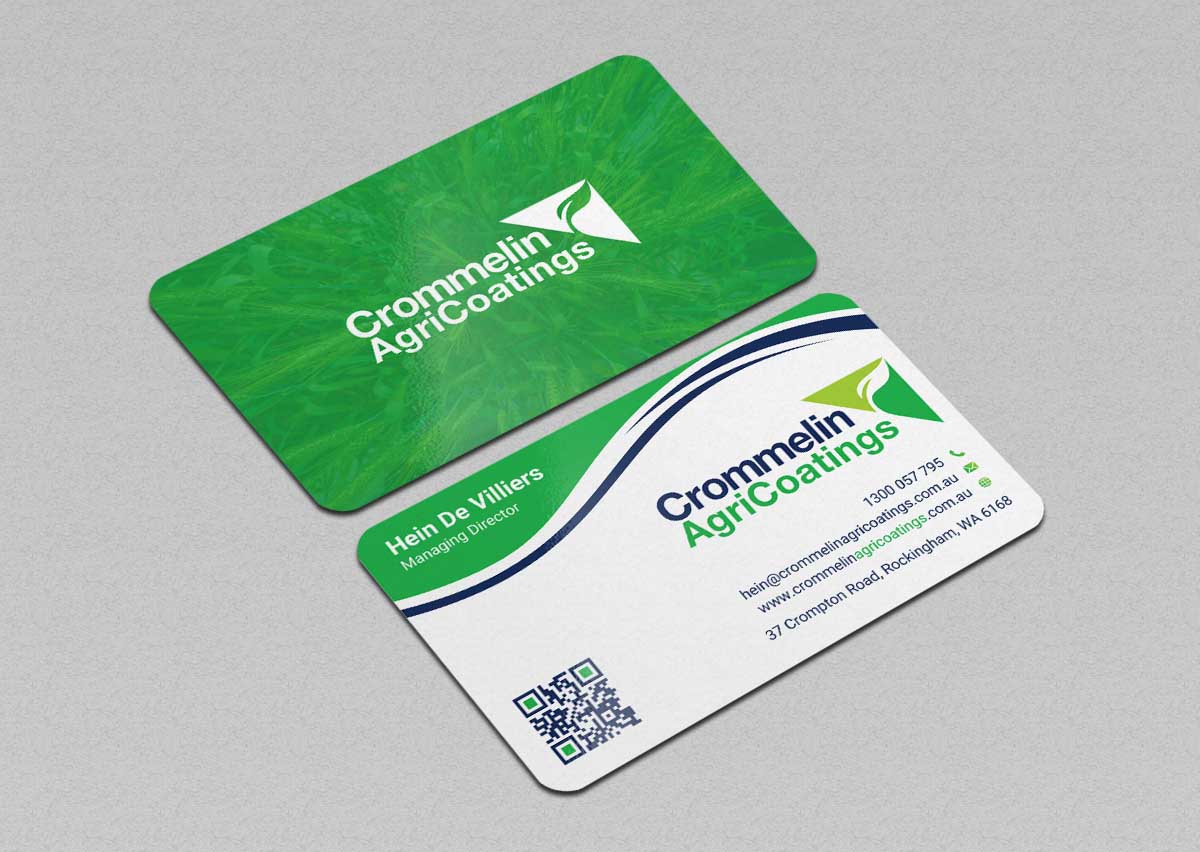 Business Card Design by INDIAN_Ashok for Crommelin AgriCoatings | Design #24996417