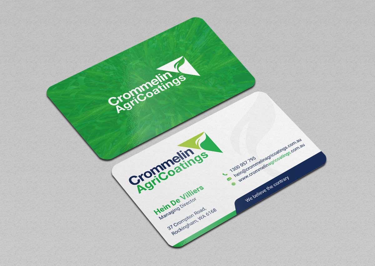 Business Card Design by INDIAN_Ashok for Crommelin AgriCoatings | Design #24996422