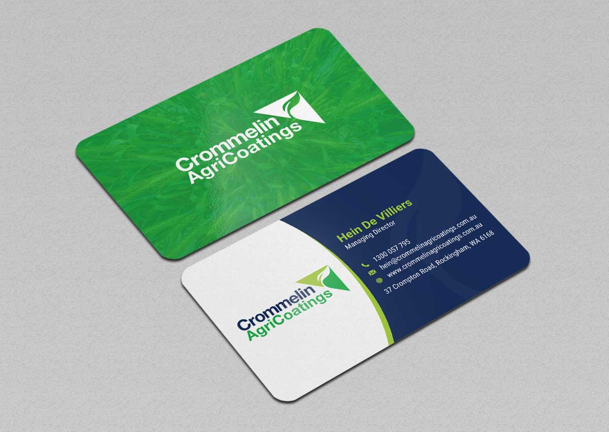 Business Card Design by INDIAN_Ashok for Crommelin AgriCoatings | Design #24996424