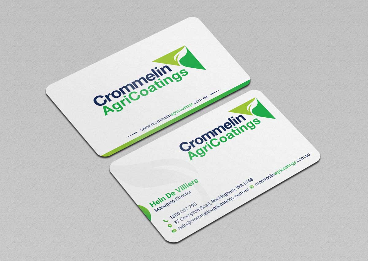 Business Card Design by INDIAN_Ashok for Crommelin AgriCoatings | Design #24996440