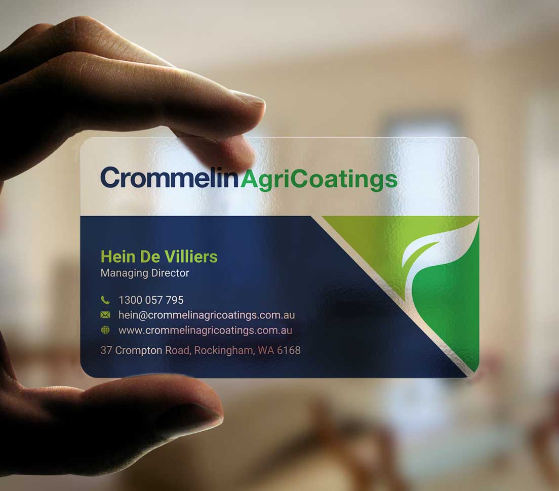 Business Card Design by INDIAN_Ashok for Crommelin AgriCoatings | Design #24996484