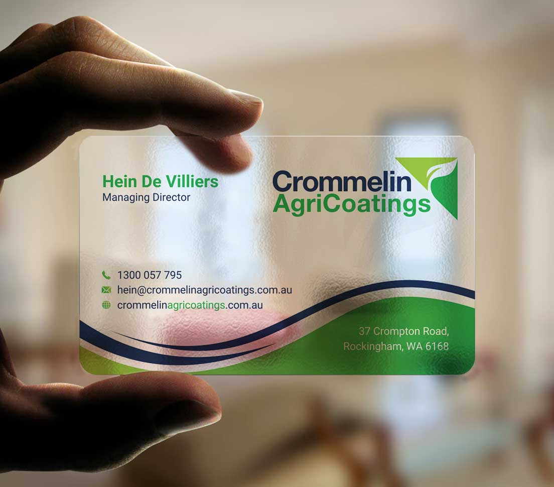 Business Card Design by INDIAN_Ashok for Crommelin AgriCoatings | Design #24996492