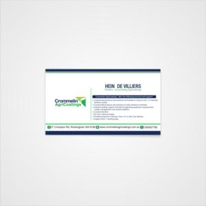 Business Card Design by graphic home for Crommelin AgriCoatings | Design: #25021065