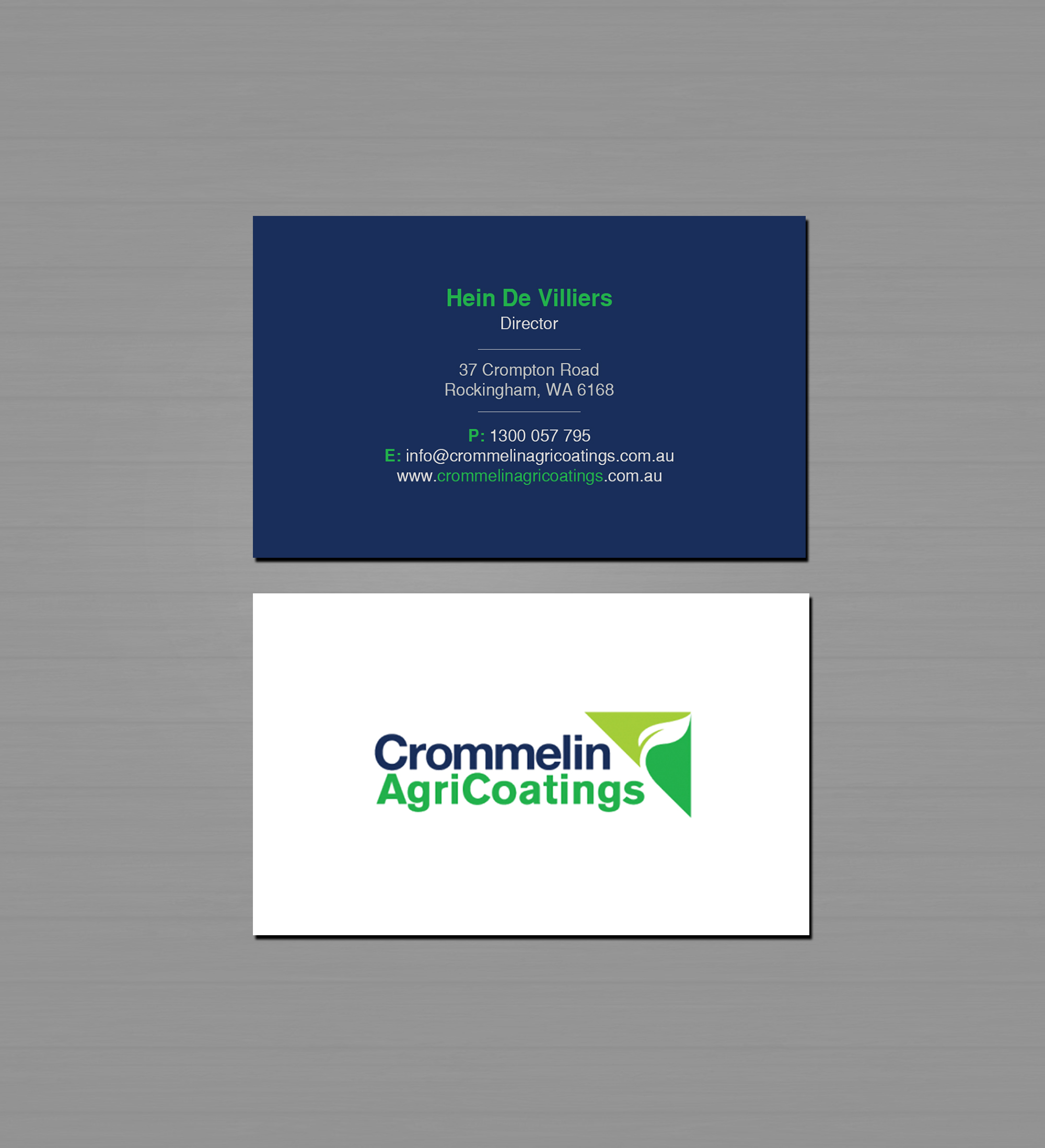 Visitenkarten-Design von Creations Box 2015 für Crommelin AgriCoatings | Design #25009917