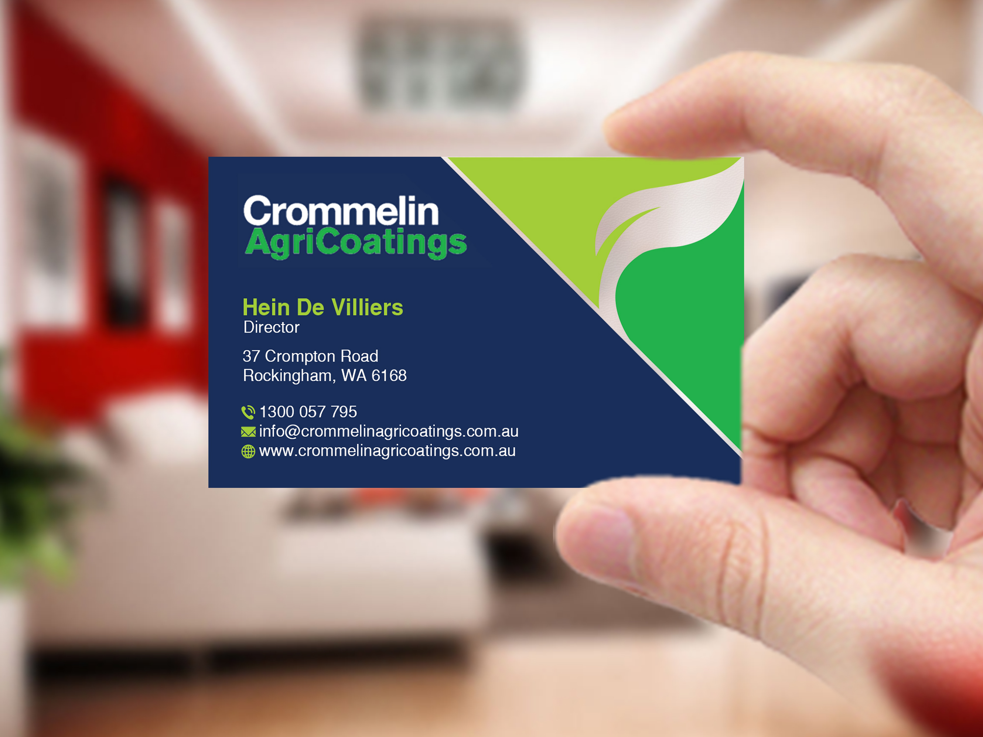 Visitenkarten-Design von Creations Box 2015 für Crommelin AgriCoatings | Design #25009923