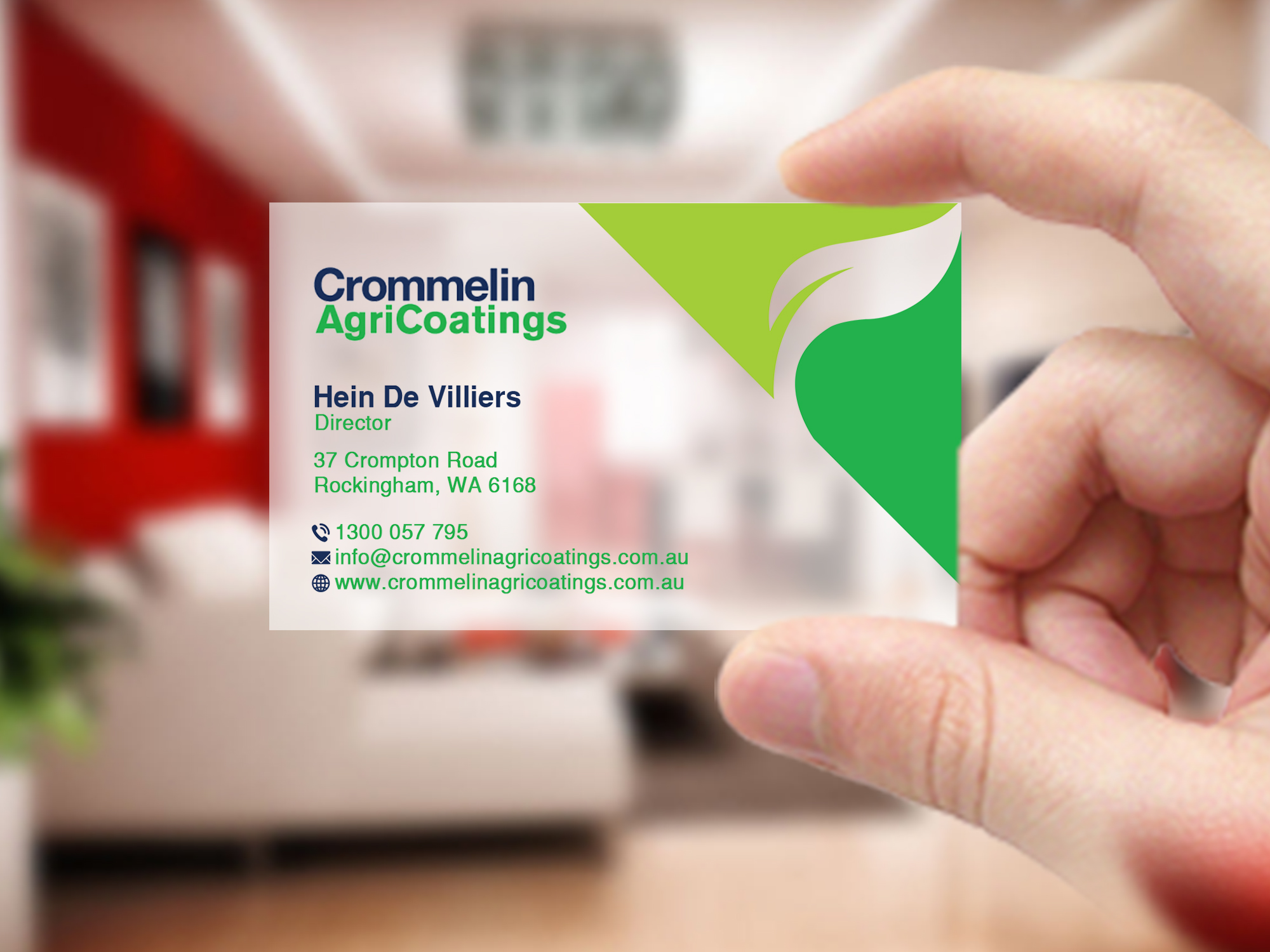 Visitenkarten-Design von Creations Box 2015 für Crommelin AgriCoatings | Design #25009925
