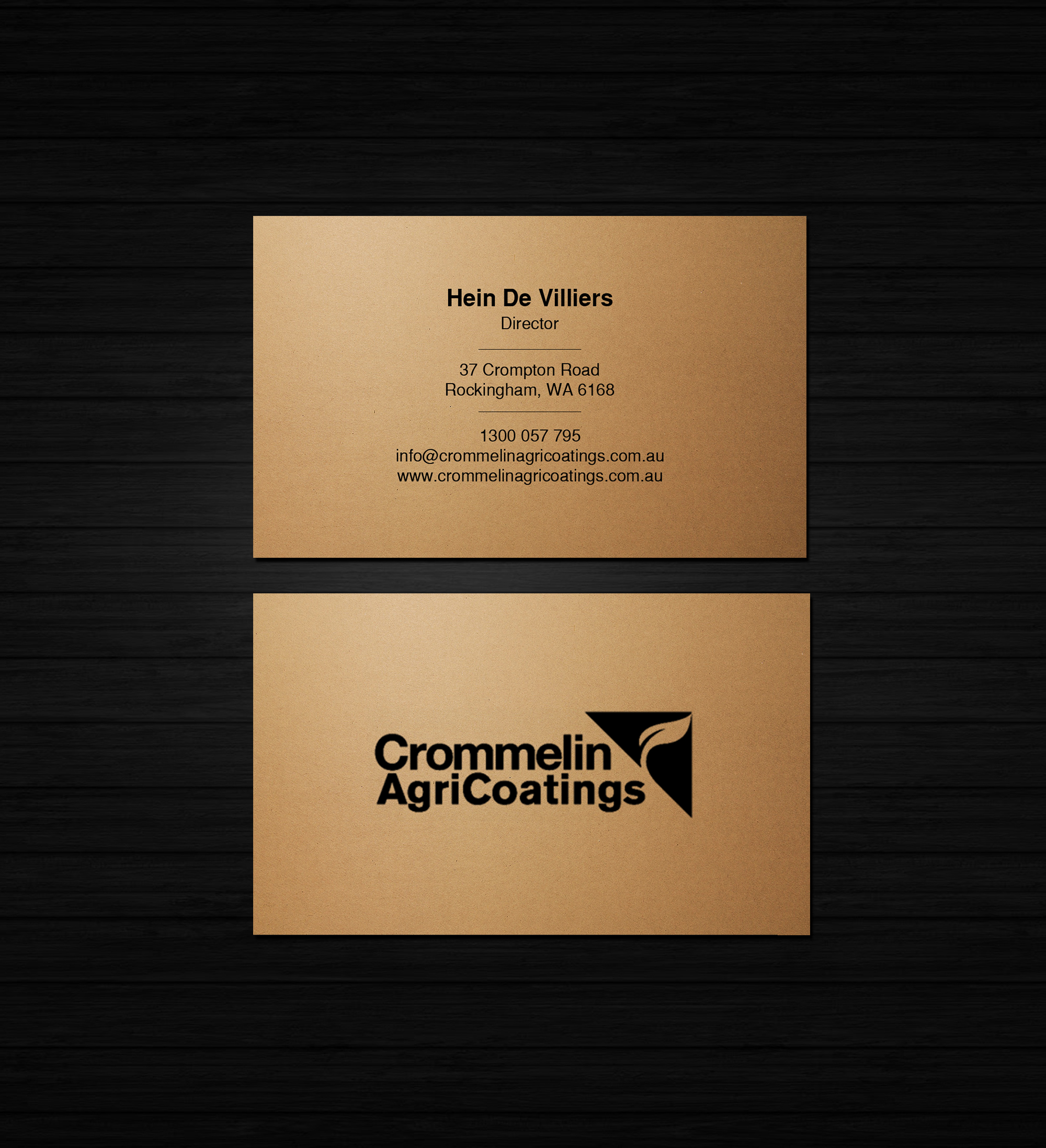 Visitenkarten-Design von Creations Box 2015 für Crommelin AgriCoatings | Design #25009926