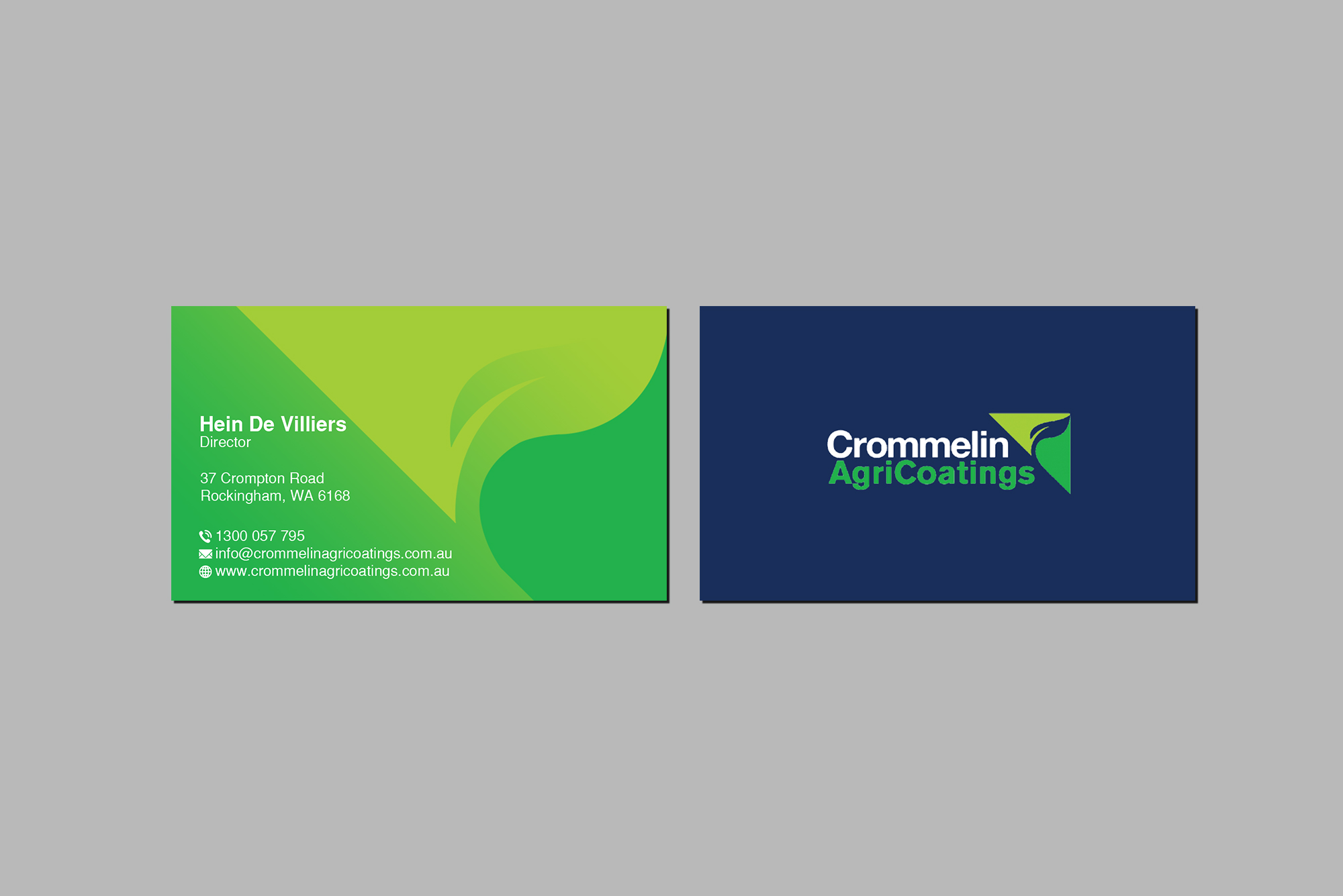 Visitenkarten-Design von Creations Box 2015 für Crommelin AgriCoatings | Design #25009932