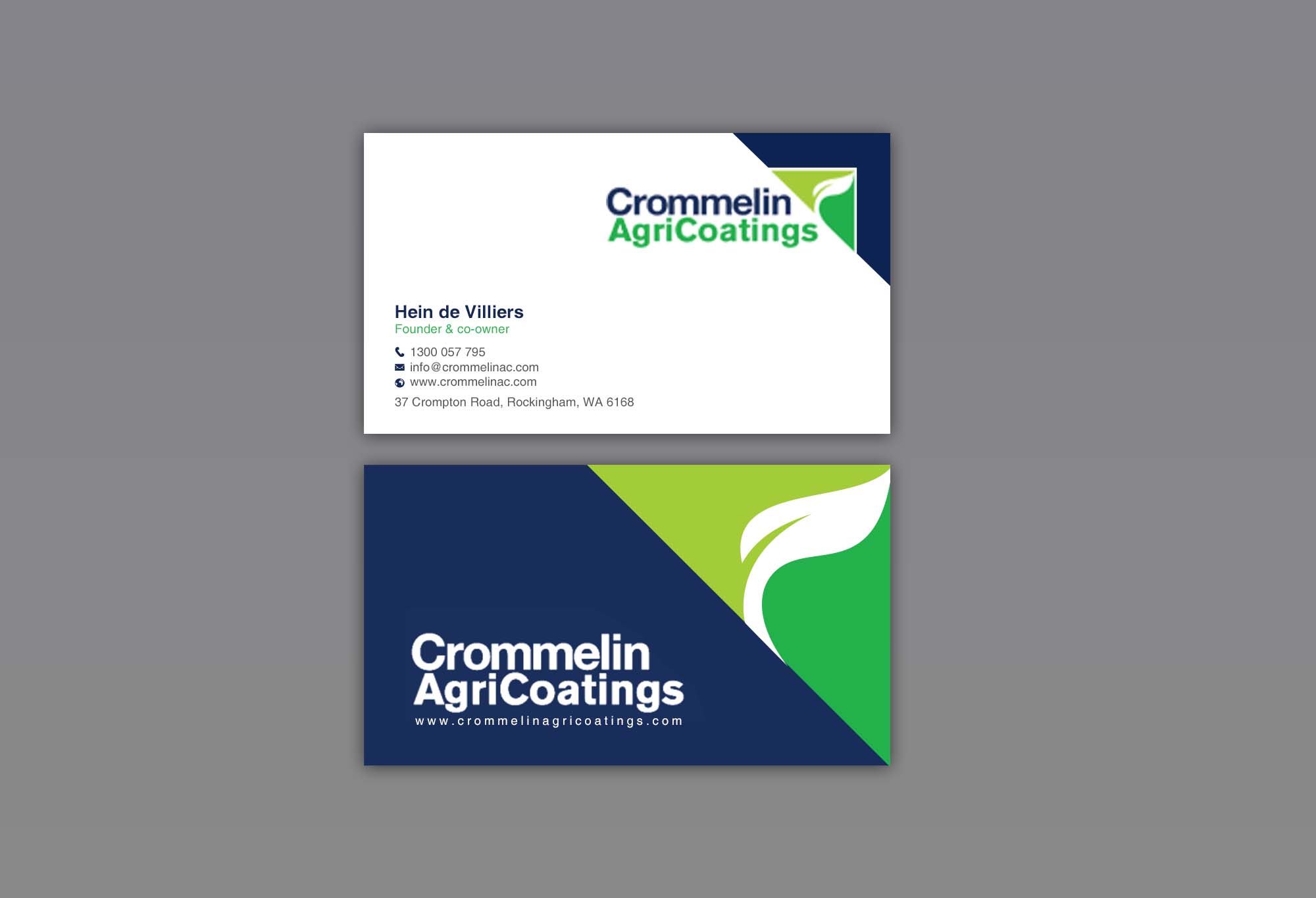 Business Card Design by chandrayaan.creative for Crommelin AgriCoatings | Design #24998191
