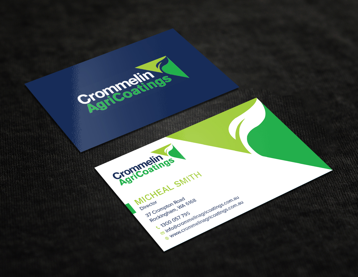 Business Card Design by Tripti Ranjan Gain for Crommelin AgriCoatings | Design #25003131