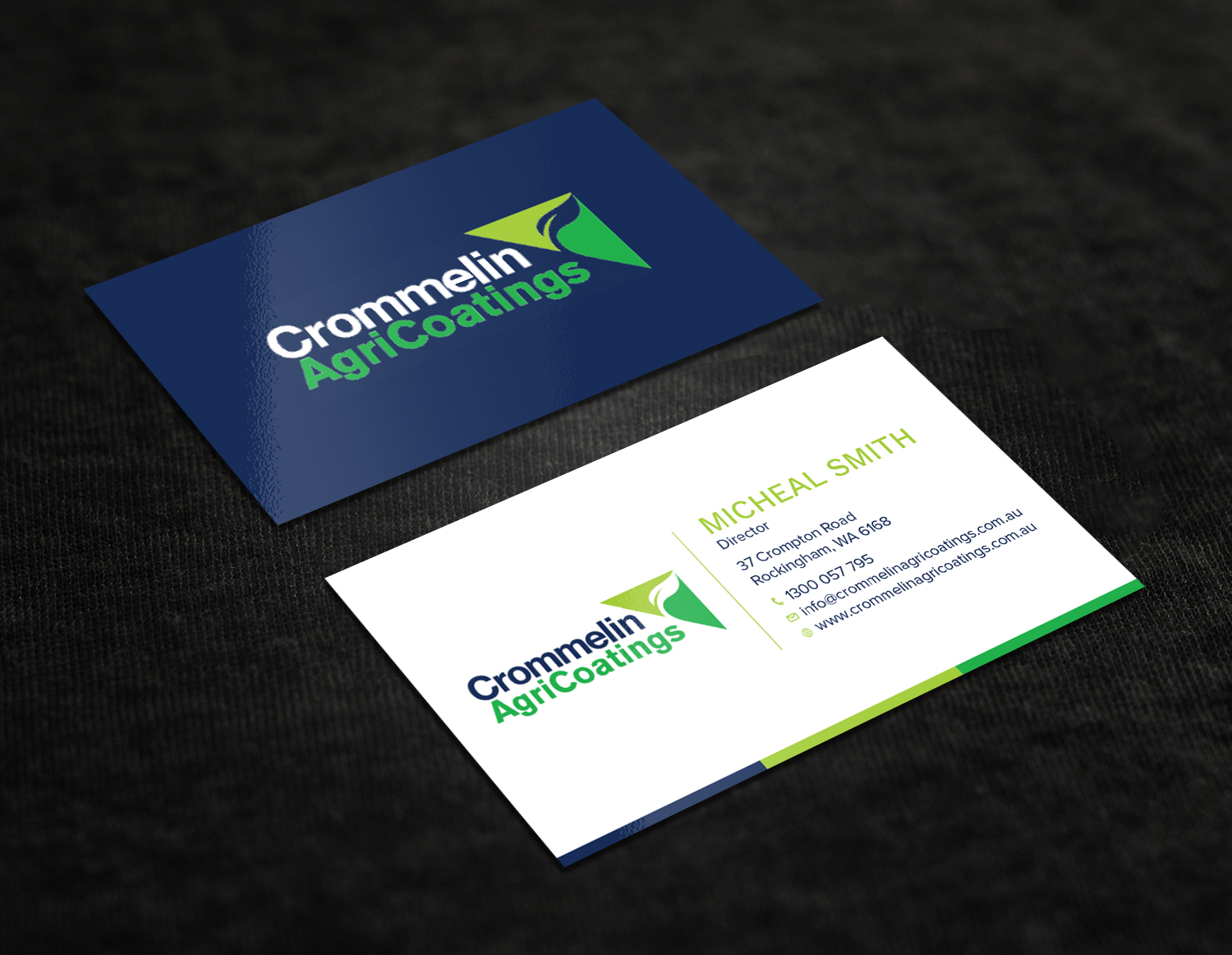 Business Card Design by Tripti Ranjan Gain for Crommelin AgriCoatings | Design #25003132