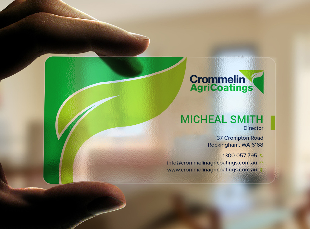Business Card Design by Tripti Ranjan Gain for Crommelin AgriCoatings | Design #25003133